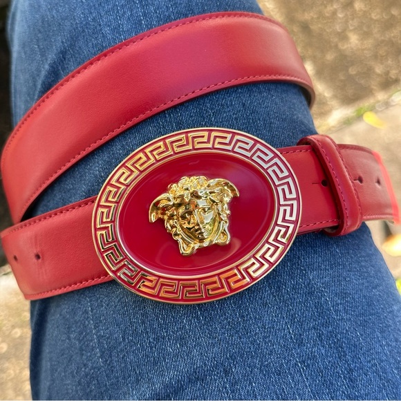 Versace Red Medusa Belt - Picture 10 of 10
